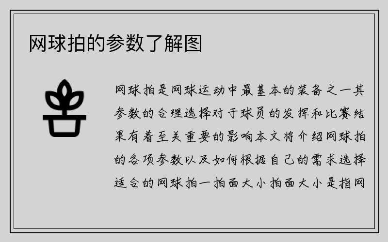 网球拍的参数了解图