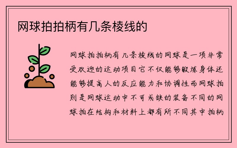 网球拍拍柄有几条棱线的